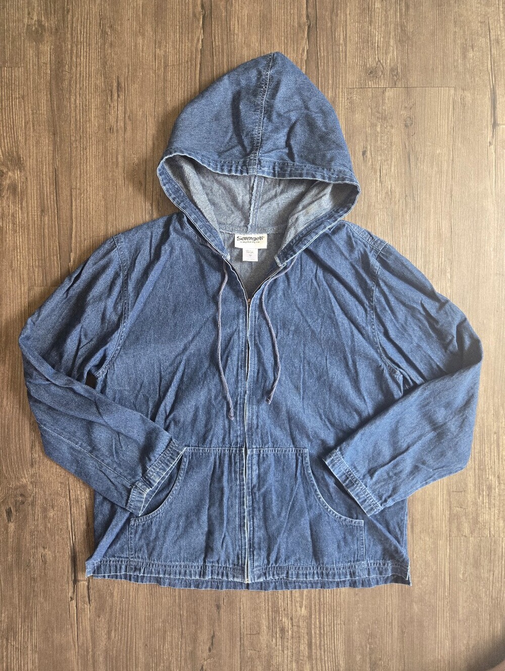 Vintage Serengeti Denim Zip-Up Jacket
